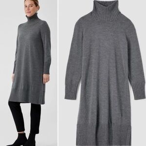 Eileen Fisher Charcoal Turtleneck Dress